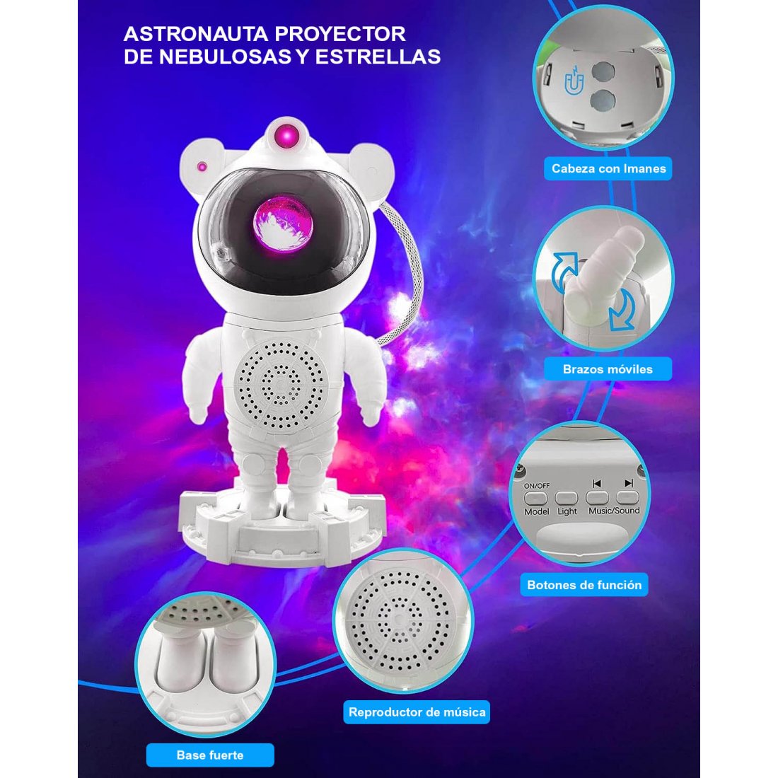 Proyector Astronauta Parlante Nebulosa