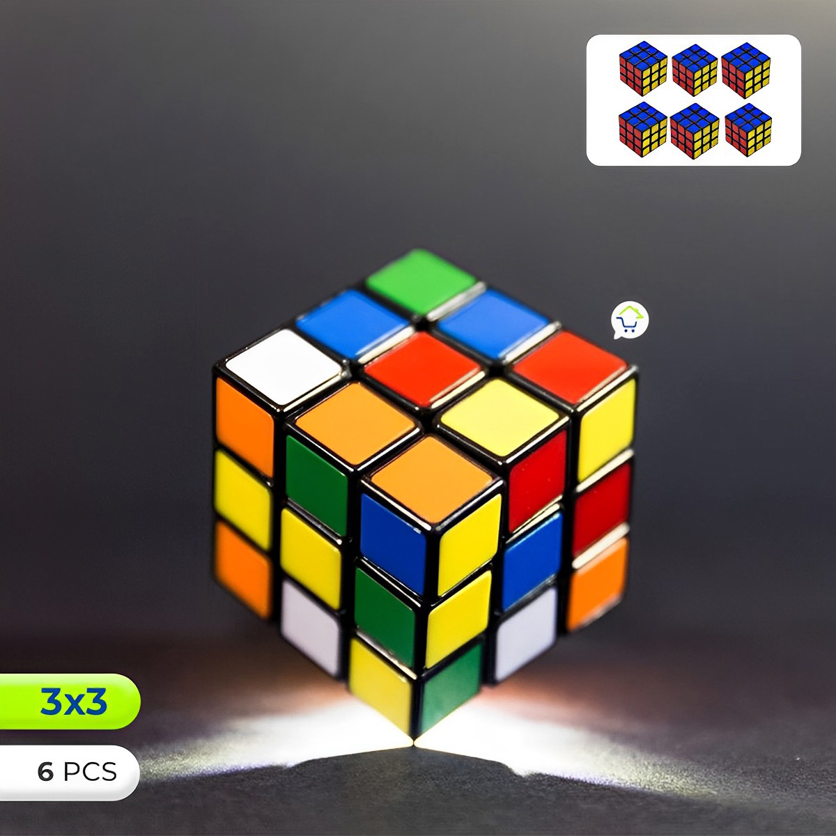 Miniatura 3 de Set x6 Cubo Rubik 3x3 Rompecabeza QY1026