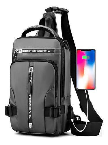 PECHERA BOLSO MULTIUSOS GRIS