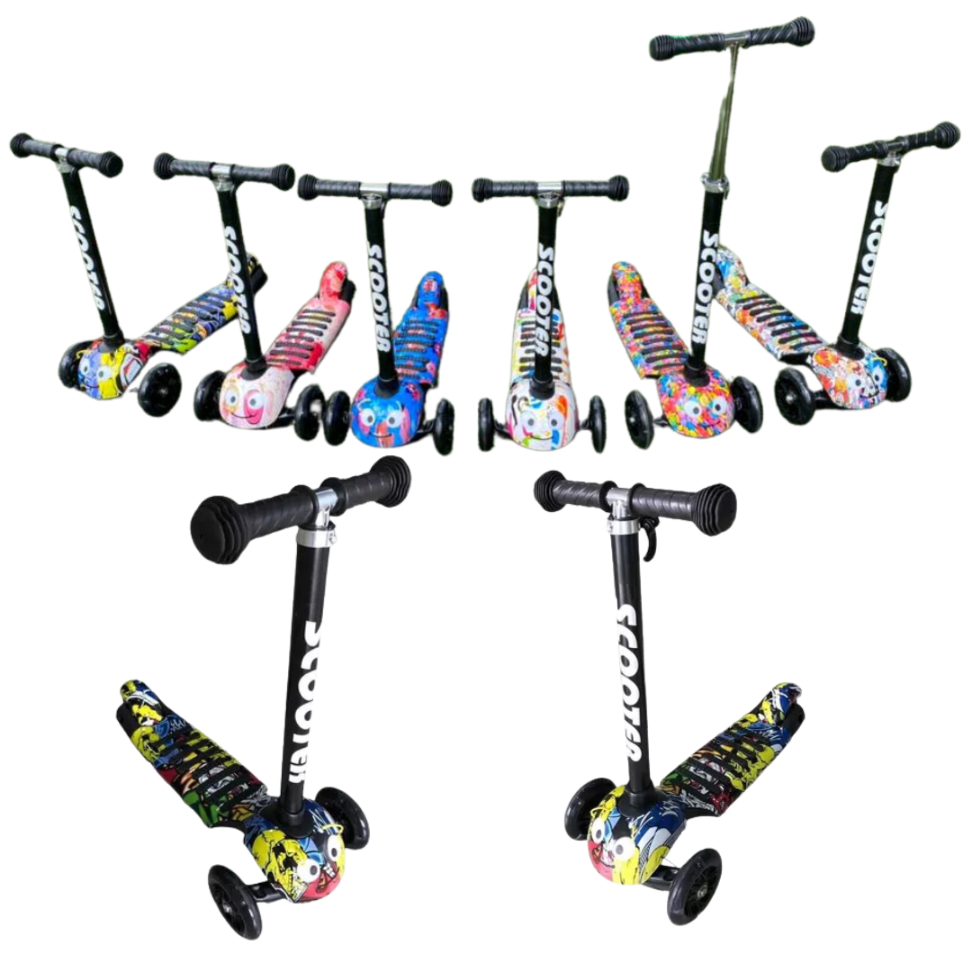 Patineta Scooter Gusano Graduable 3 Rued