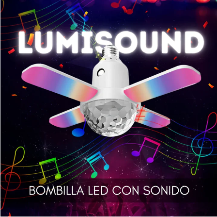 BOMBILLA LED DE COLORES CON SONIDO LUMIS