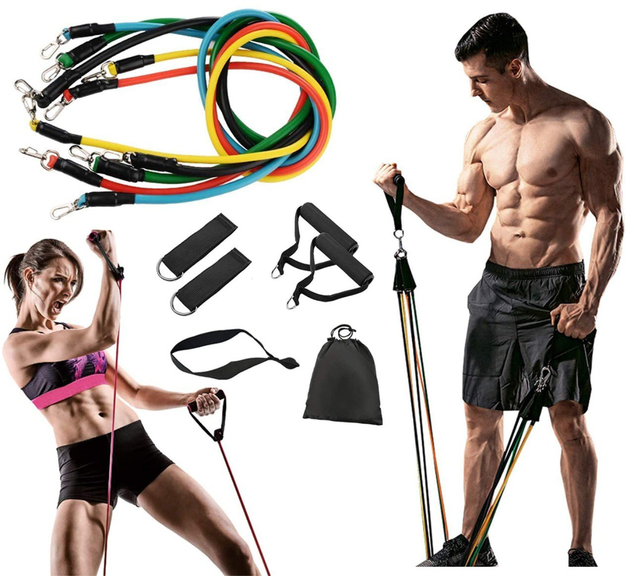 Kit 11 Piezas Bandas Elásticas Tubulares