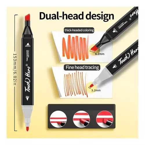 Miniatura 3 de Plumones Touch Doble Punta 120 Piezas