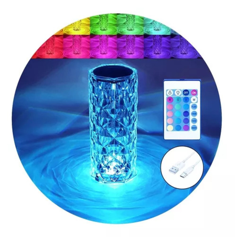 Miniatura 3 de Lampara Cilindrica De Cristal RGB