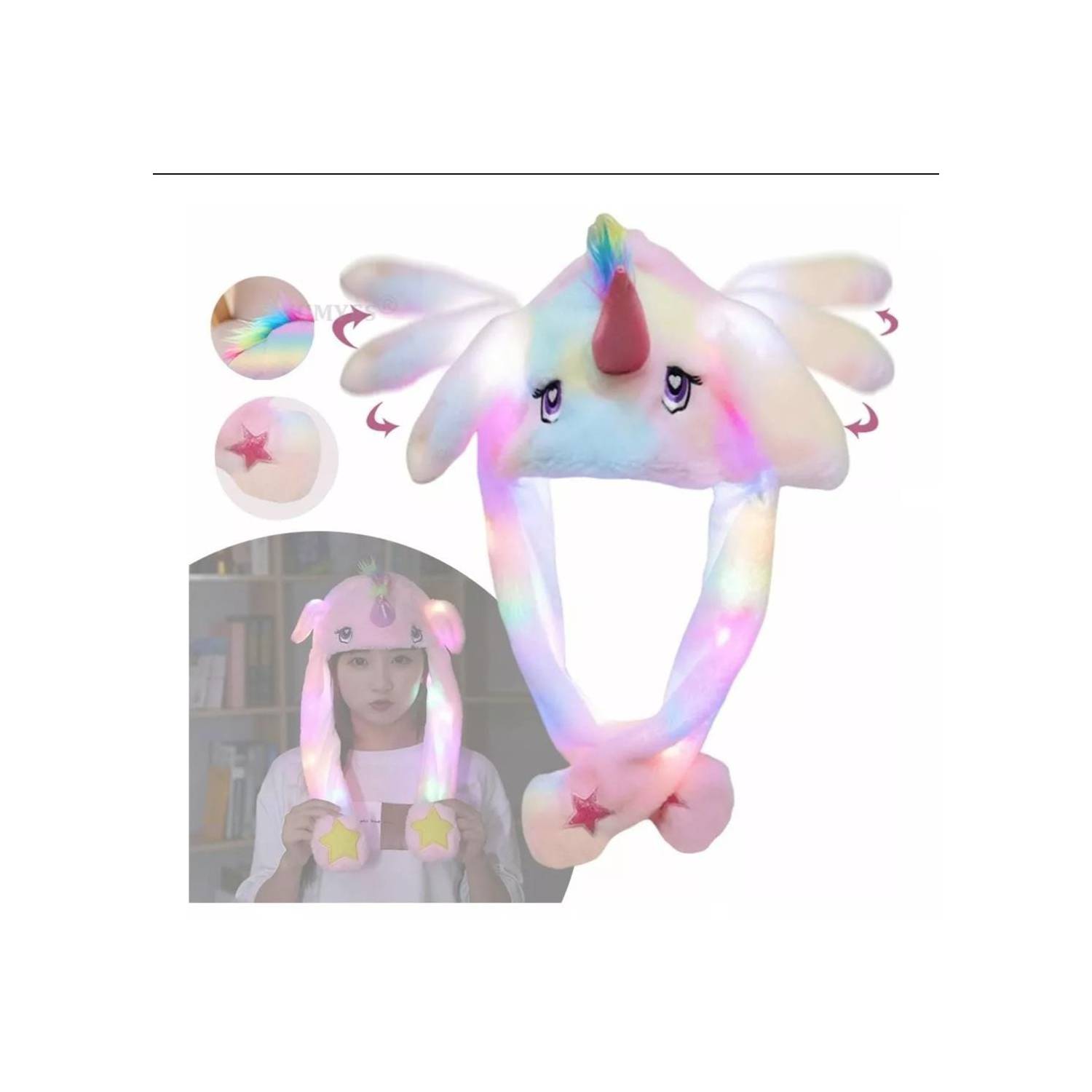 Gorro de orejas luminoso niños  ⚡