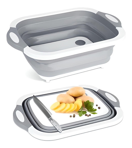 Tabla Cesta Para Picar Plegable 3 En 1 ⚡