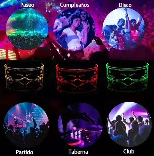 Miniatura 2 de Gafas De Visera Led Futurista