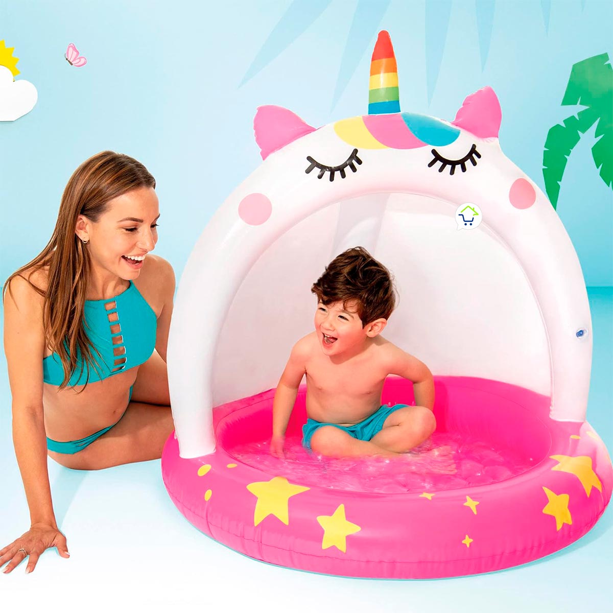Miniatura 3 de Piscina Unicornio Flotador Infantil 5843