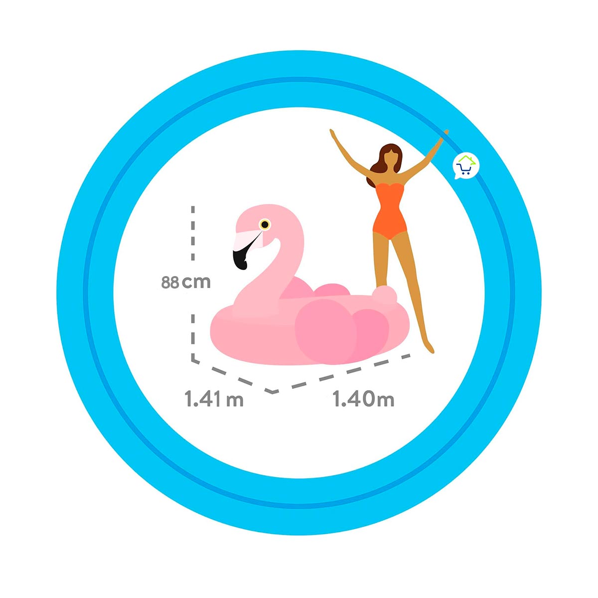 Miniatura 2 de Flotador Flamenco Inflable 57558NP