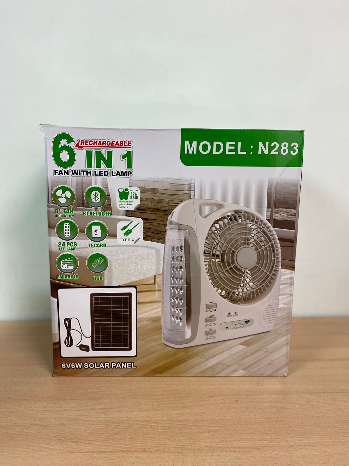 ventilador 6 en 1 solar