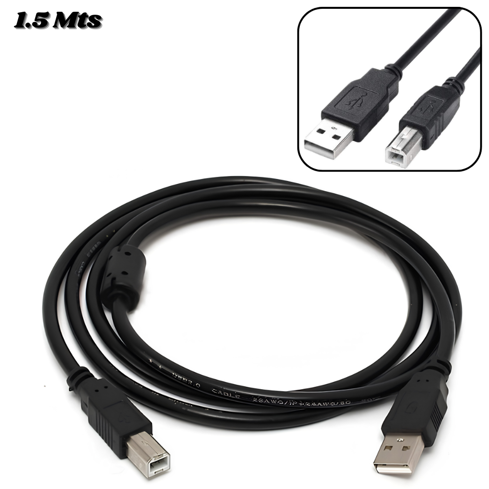 Cable Para Impresora Usb Tipo A-b 1.5 m
