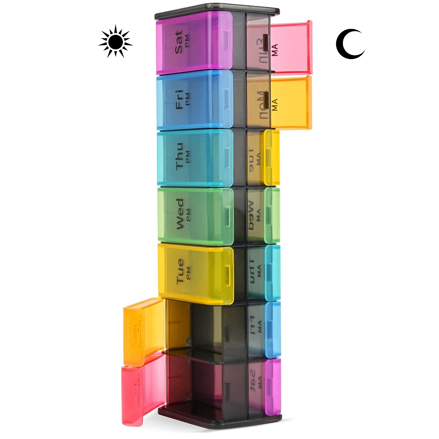 Miniatura 3 de Pastillero semanal día y noche grande 14