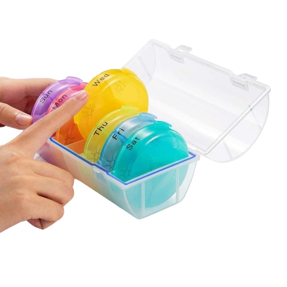 Miniatura 6 de Pastillero semanal 14 puestos circular