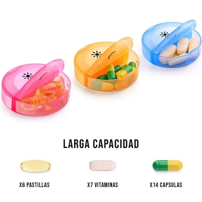 Miniatura 5 de Pastillero semanal 14 puestos circular