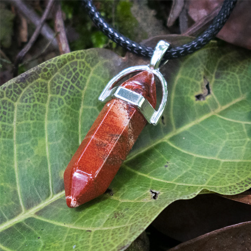 Colgante Cuarzo Jaspe Rojo