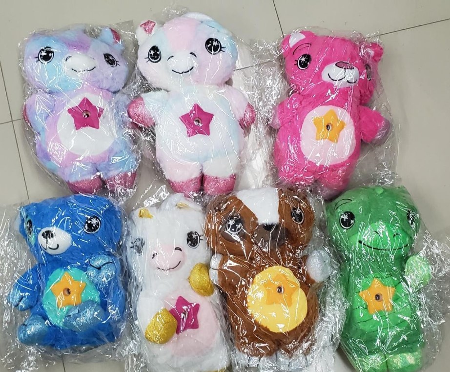 Vista 2 de Peluche Star Belly Luz Noctuna Musical - COLORES: OSO ROSA-MORADO