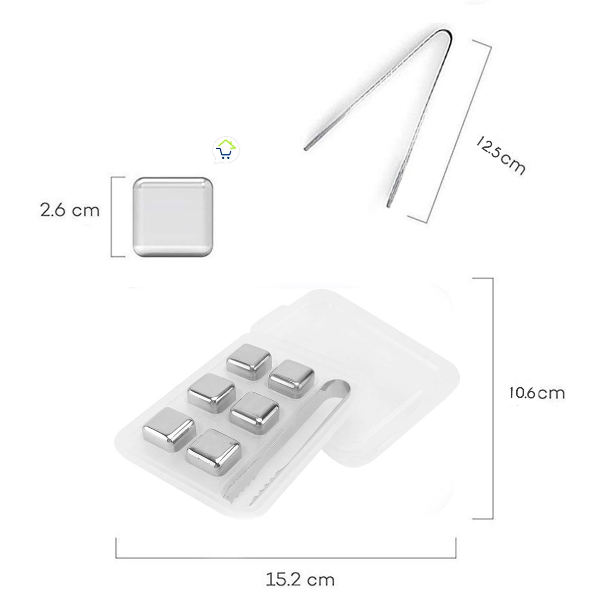 Cubos De Hielo Reutilizables x6 GT-09