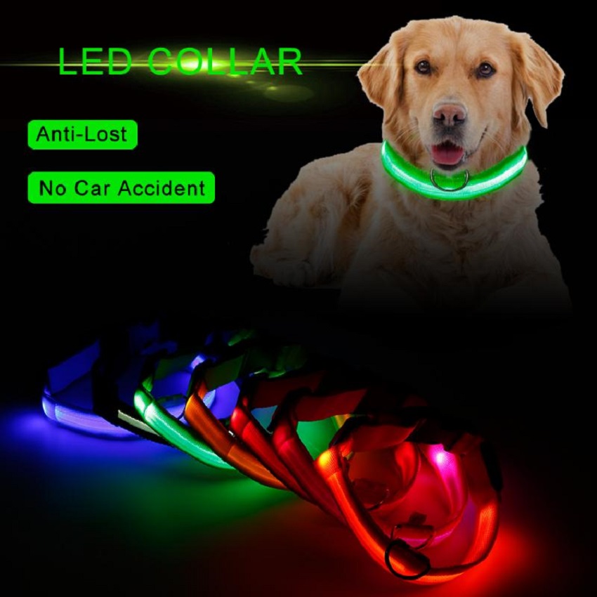 Collar Luz Led Reflectivo Perros