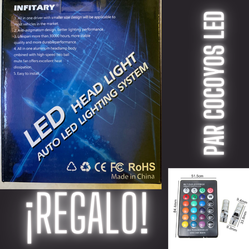 Miniatura 4 de Par Luz LED H4 Infinitary+Cocuyos Led