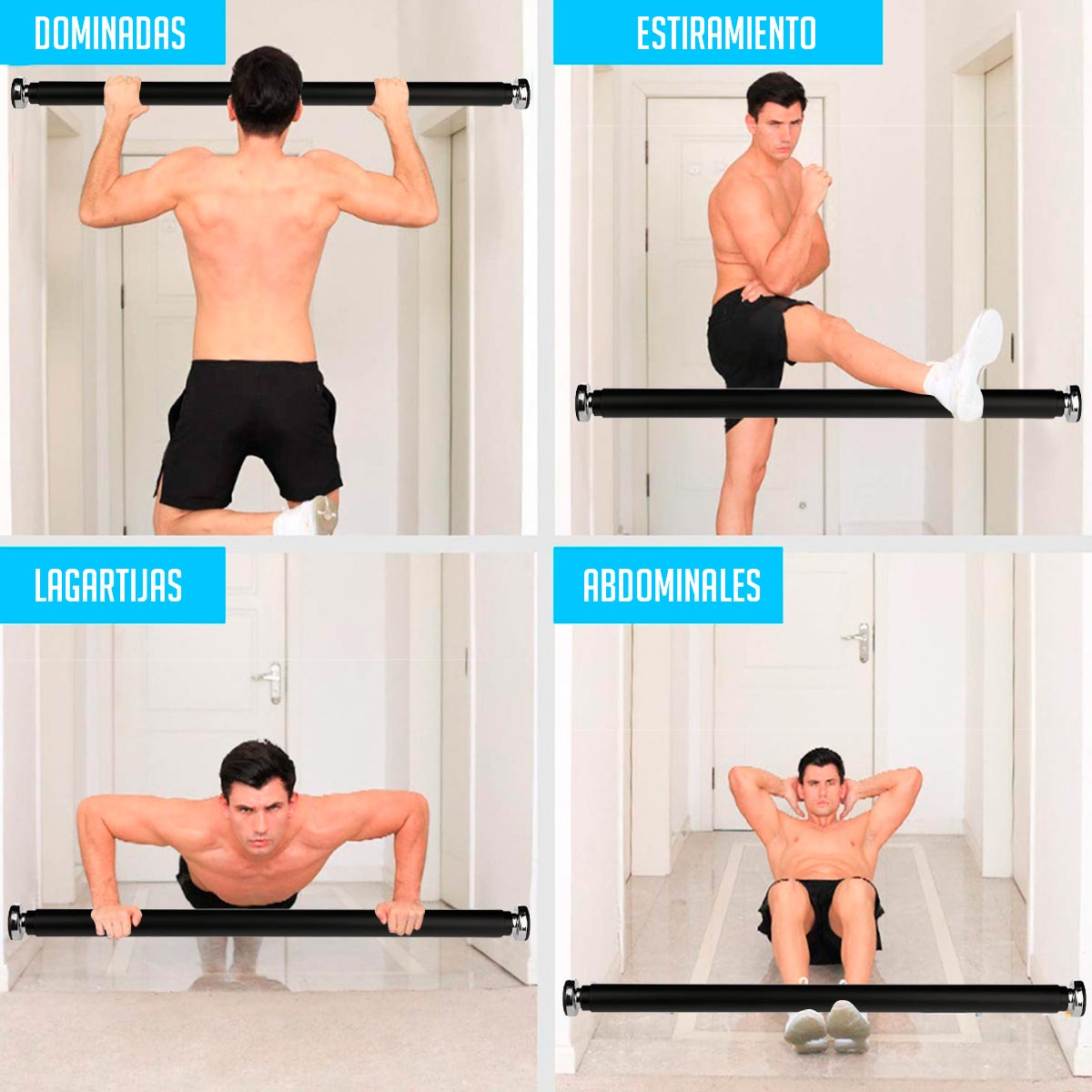 Miniatura 5 de Barra Ejercicios Puerta Dominadas 8062-5
