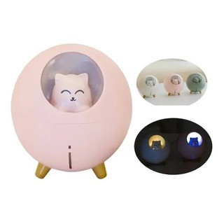 Humidificador Gato Aromaterapia Led 7 Co