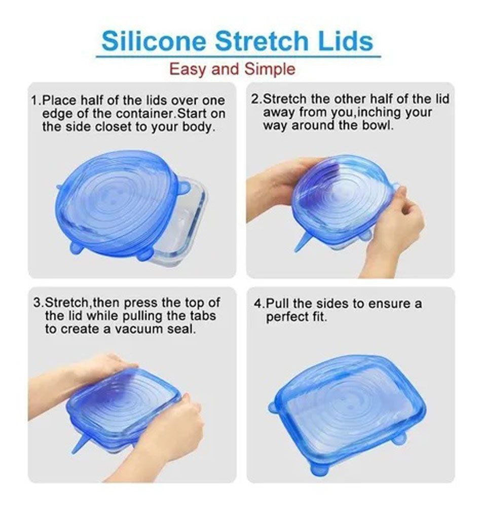 Miniatura 4 de Tapas de silicona set x 6