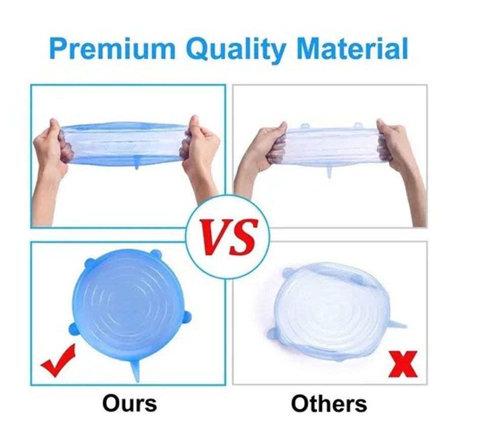 Miniatura 7 de Tapas de silicona set x 6