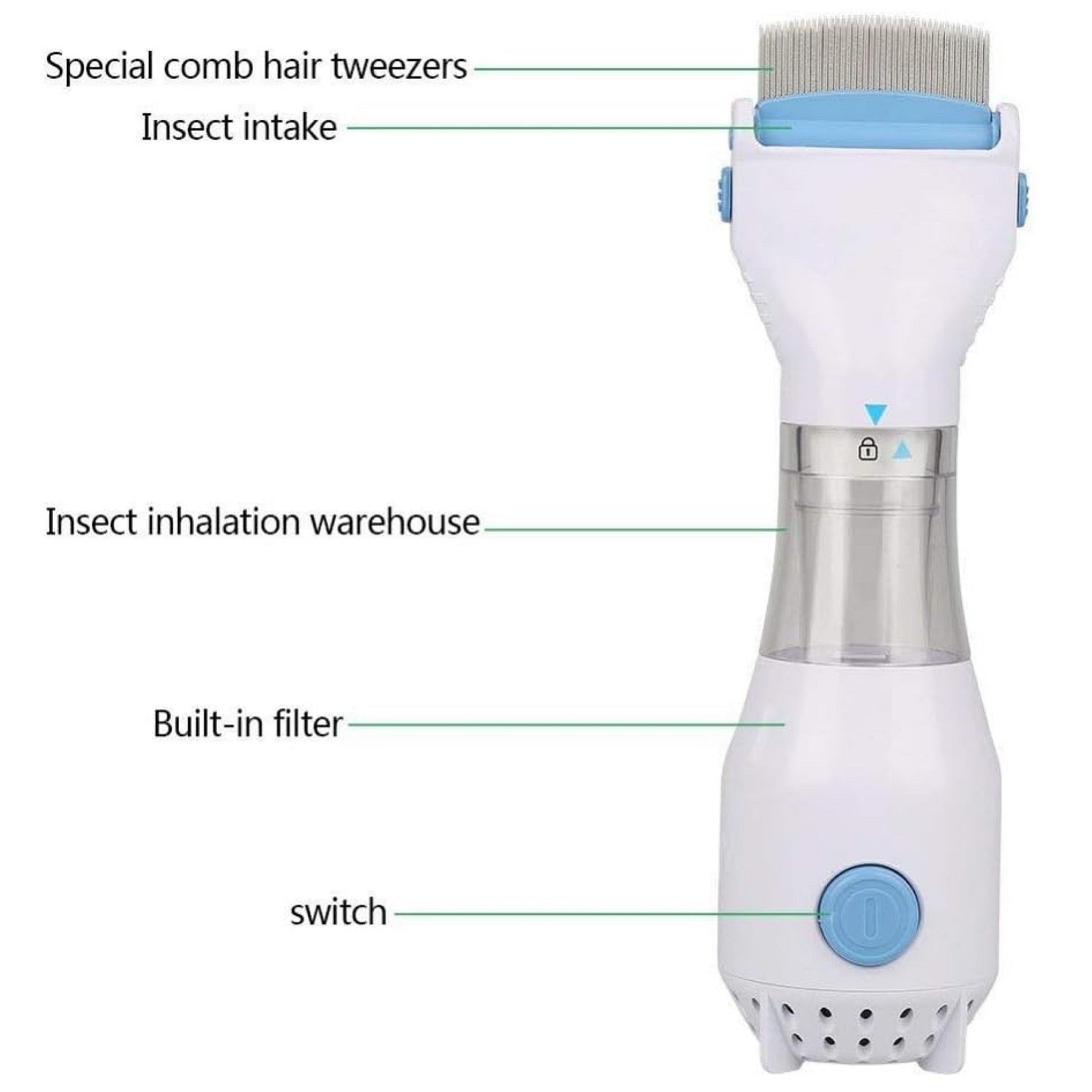 Miniatura 2 de PEINE MATA PIOJOS Y PULGAS ELÉCTRICO