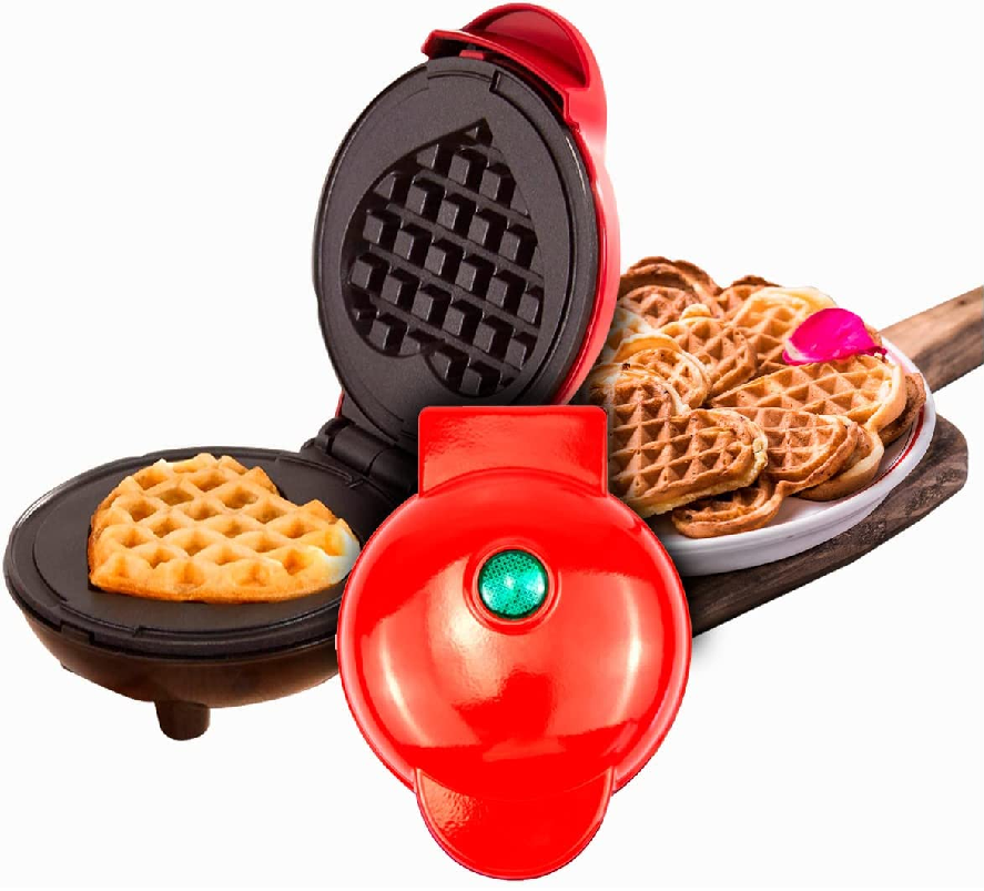 Mini Waflera Eléctrica Forma De Corazon