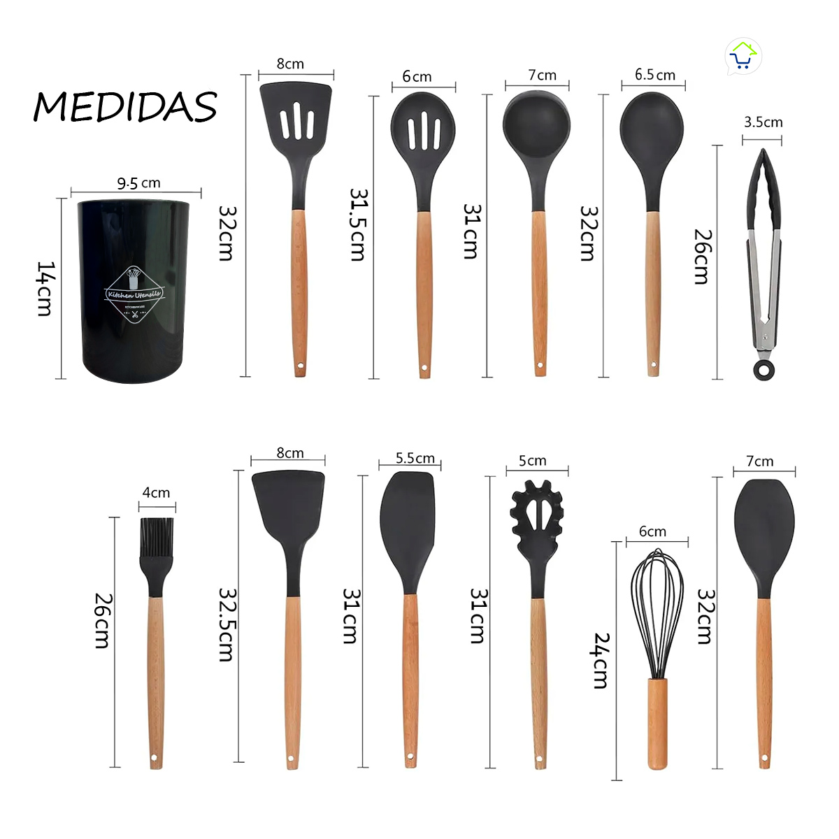 Miniatura 2 de Set Utensilios x11 De Silicona LO8-4