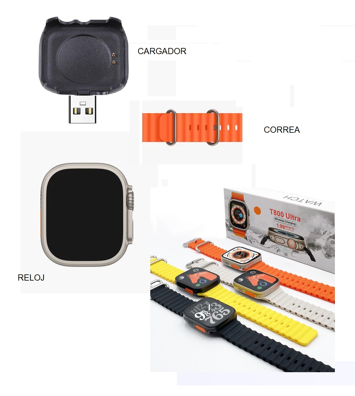 Miniatura 5 de Reloj inteligente T800 Ultra serie 8