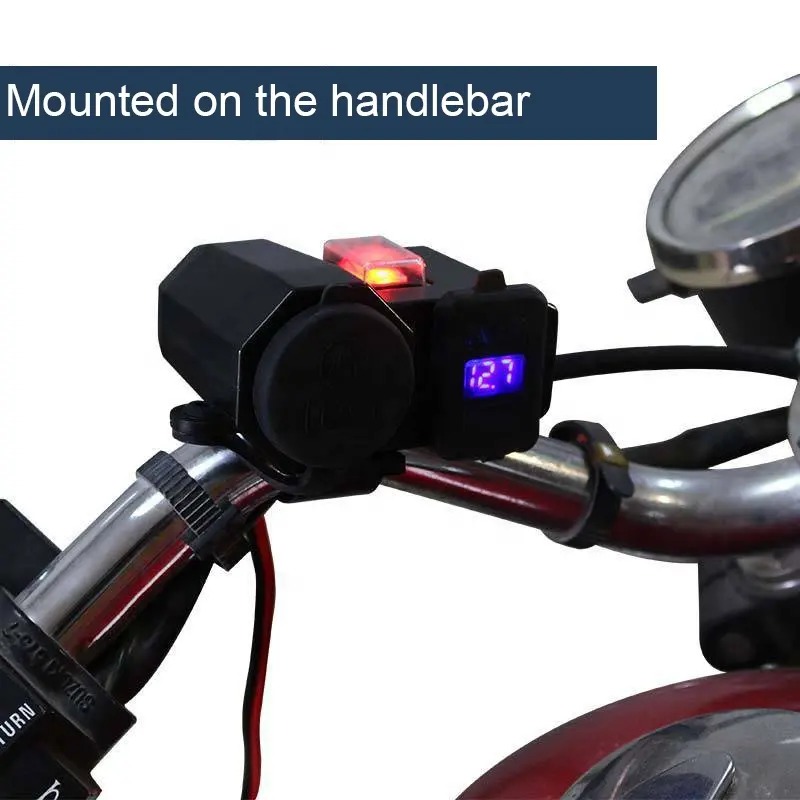Miniatura 2 de Cargador USB Dual Para Moto 12V Y Voltím