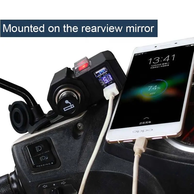 Miniatura 5 de Cargador USB Dual Para Moto 12V Y Voltím