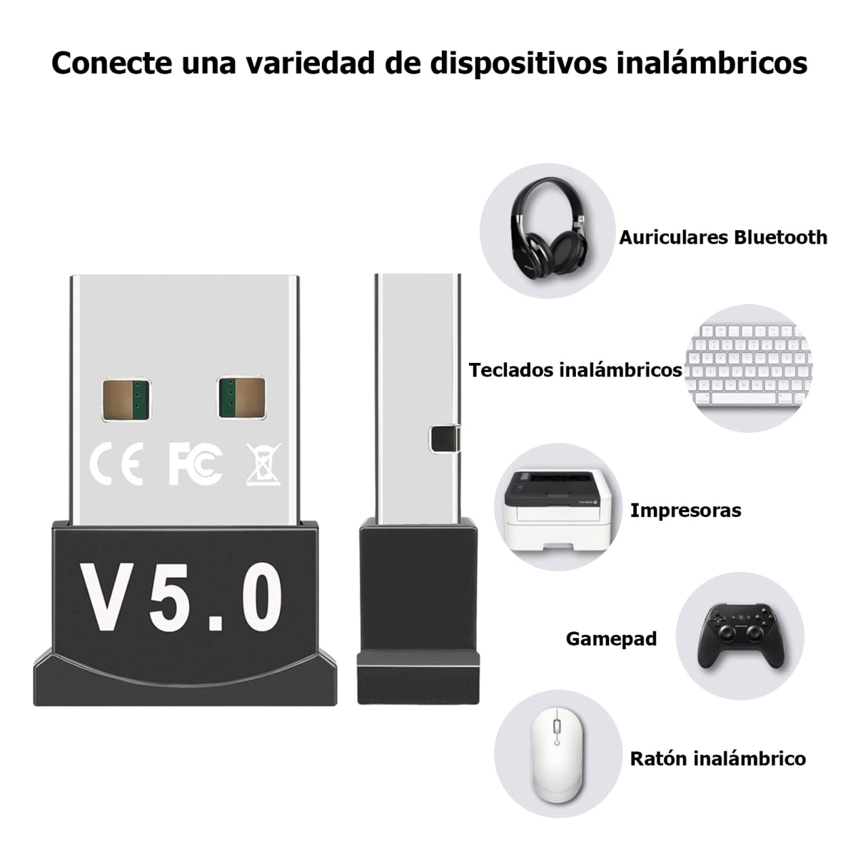 Miniatura 5 de Adaptador Bluetooth Usb 5.0 Pc