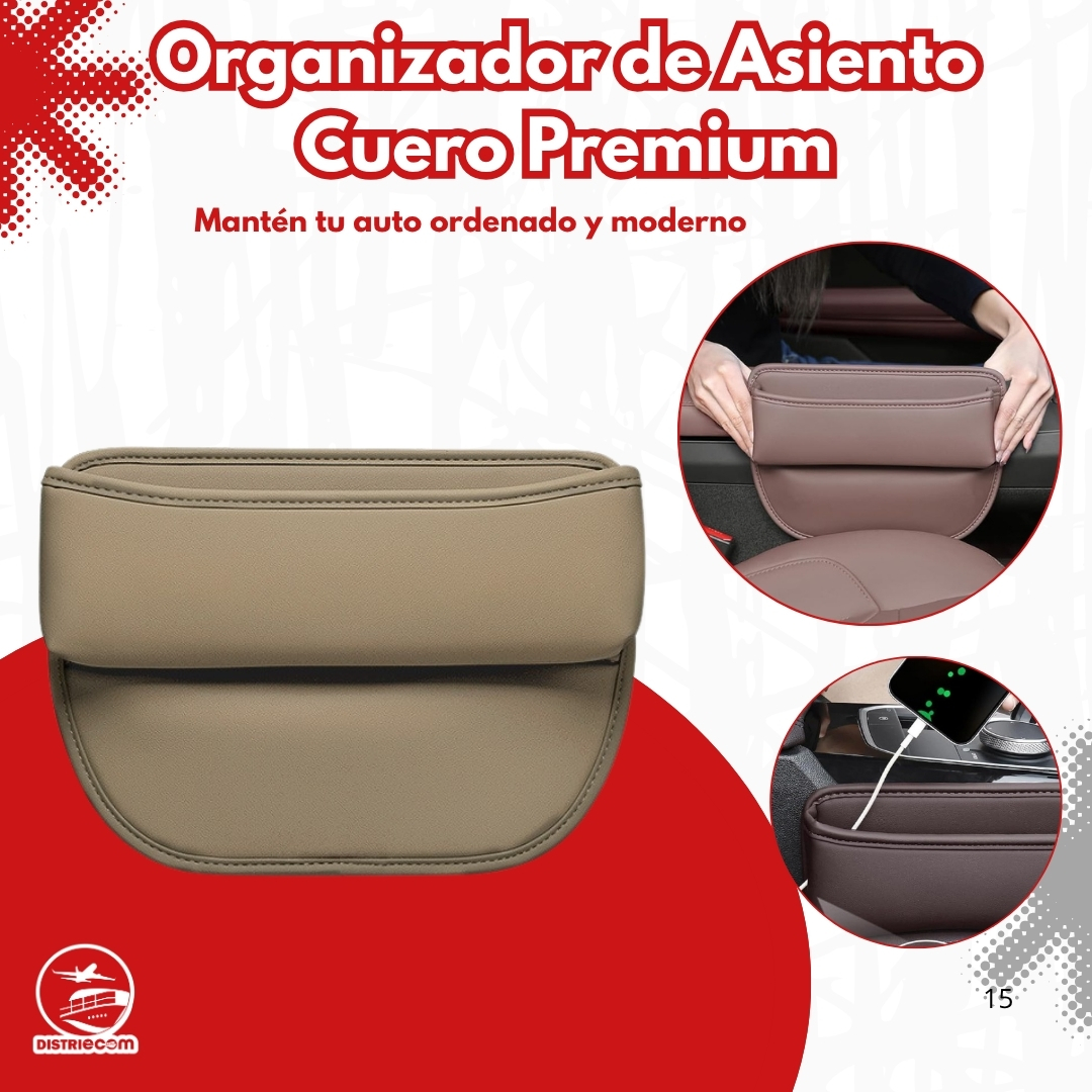 ORGANIZADOR DE ASIENTO DE CUERO PREMIUM