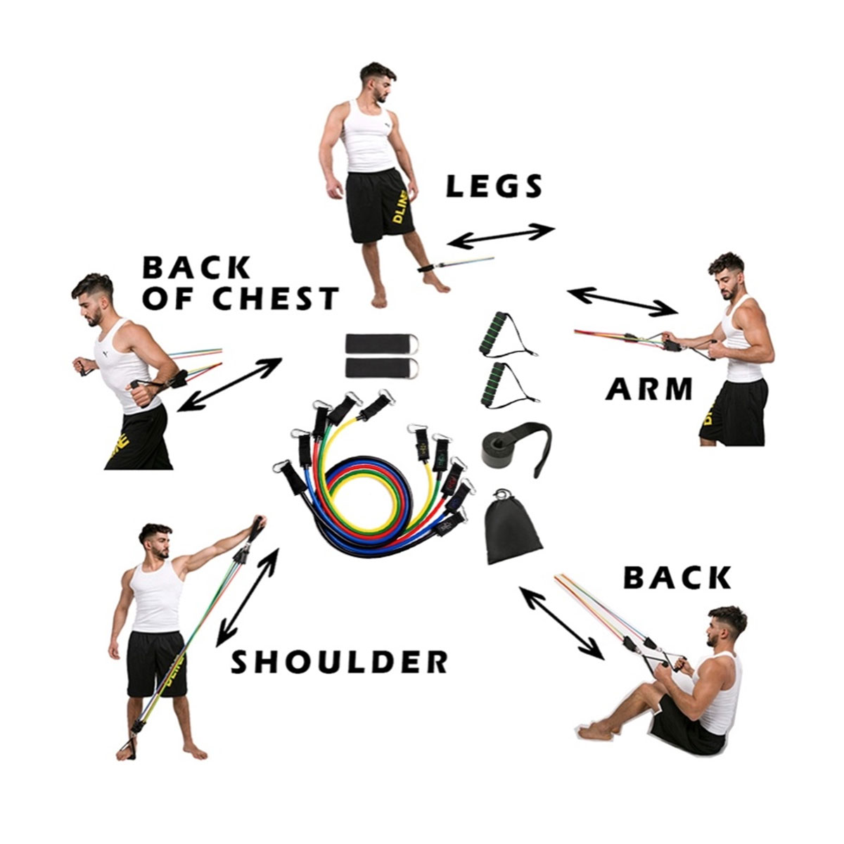 Miniatura 3 de Bandas Elasticas de Resistencia set x 11