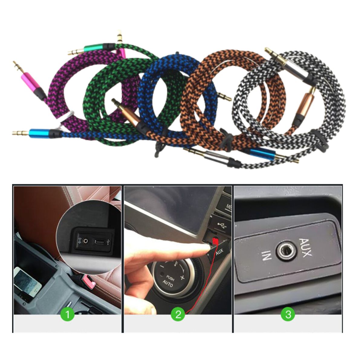 Miniatura 3 de Cable Audio Estéreo 1x1 Auxiliar Jack3.5