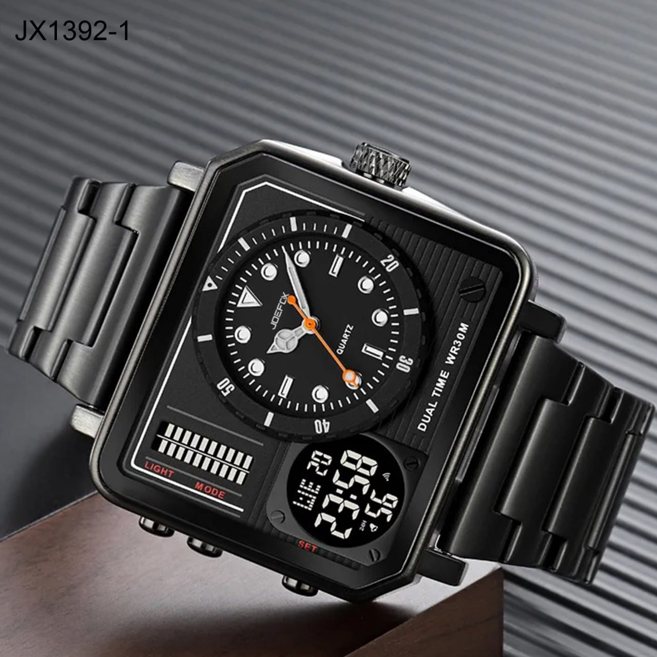 Miniatura 3 de JX1392-1 NEGRO JOEFOX METALICO RELOJ