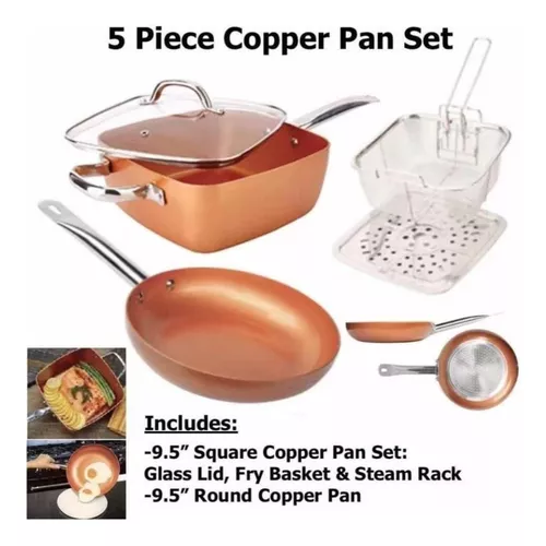 Miniatura 3 de Sartenes Ollas Copper Pan x 5 piezas