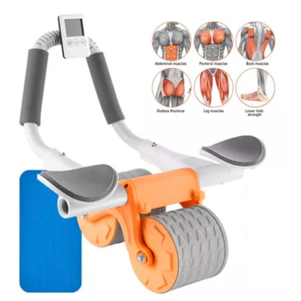 💪 Rueda Abdominal Rebote Automático - ¡Ejercítate en Casa! 🏠