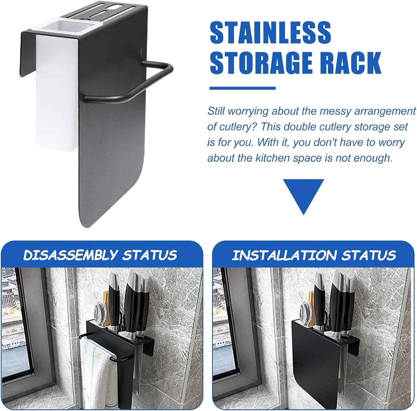 Miniatura 3 de Escurridor Organizador de Cubiertos Para