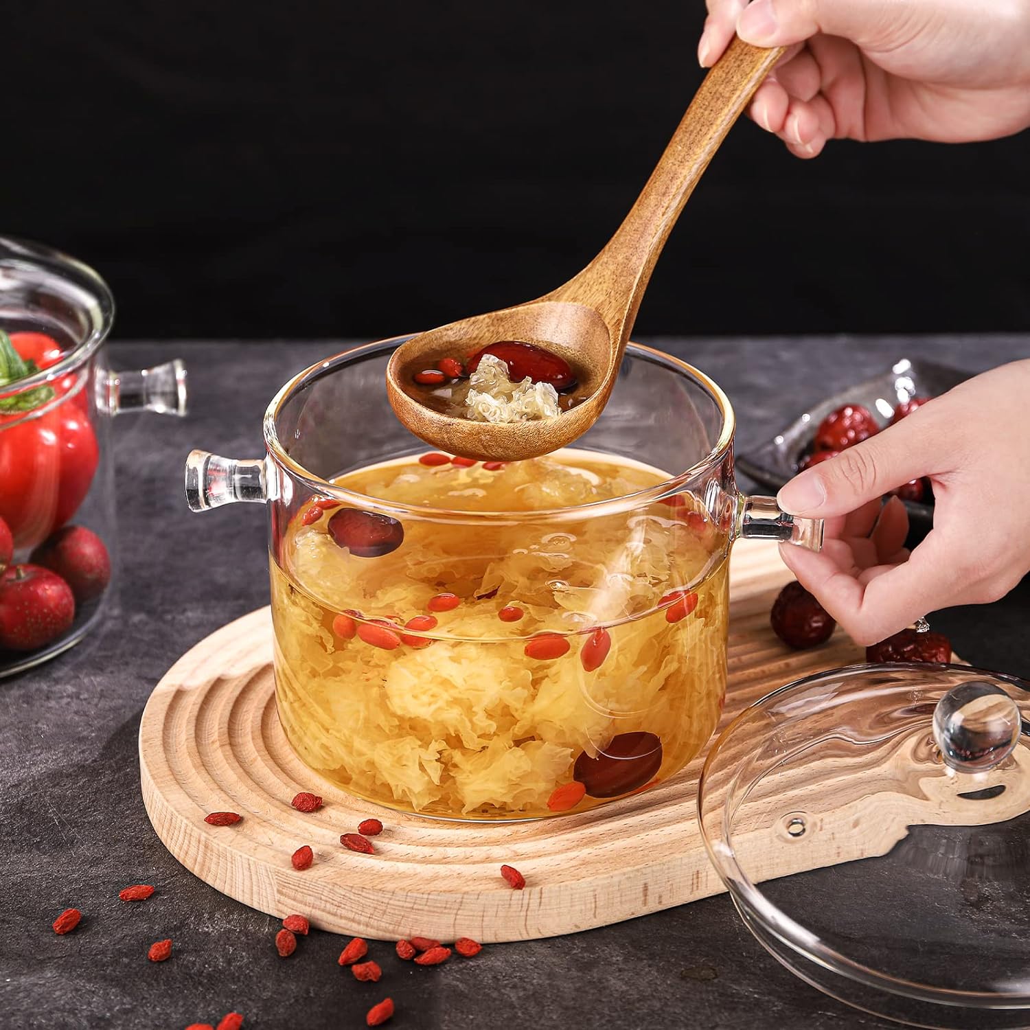 Miniatura 9 de Olla Tapa de Vidrio borosilicato Transpa