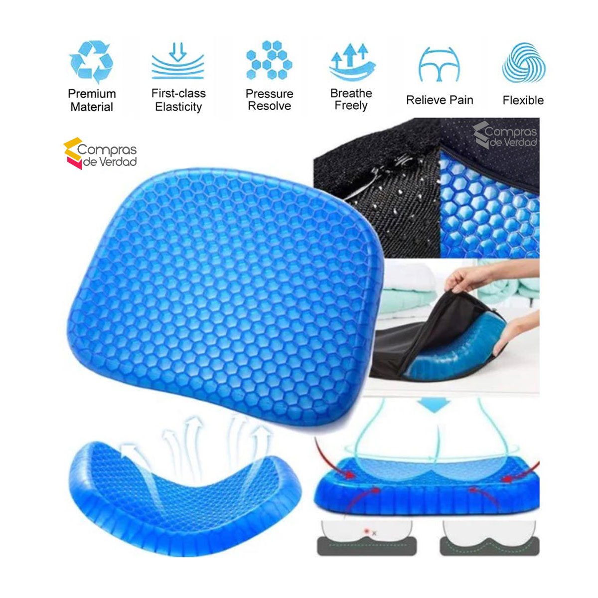 Miniatura 4 de Cojin Almohada Para Silla gel