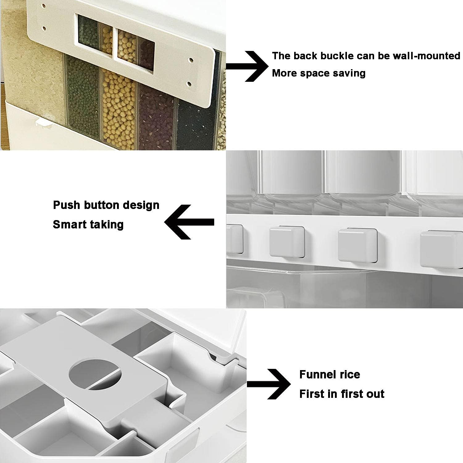 Miniatura 3 de Dispensador De Granos,Cereales 6 Puestos