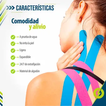 Miniatura 3 de Cinta Kinesio Tape Neuromuscular Vendaje