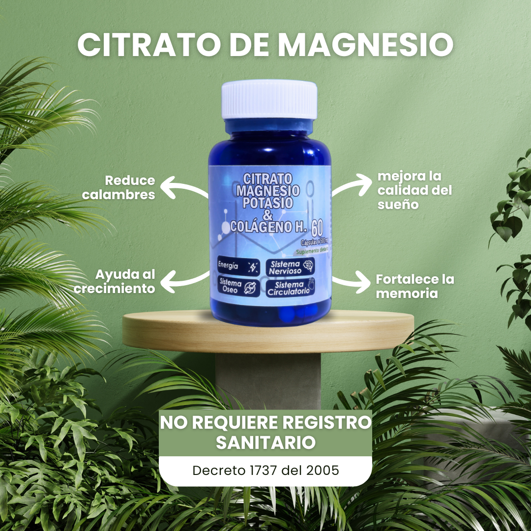 CITRATO CAPSULAS MAGNESIO,POTASIO,COLAGE