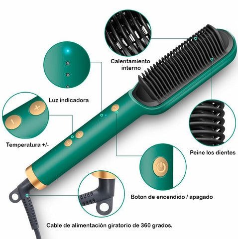 Cepillo Alisador de Pelo Eléctrico