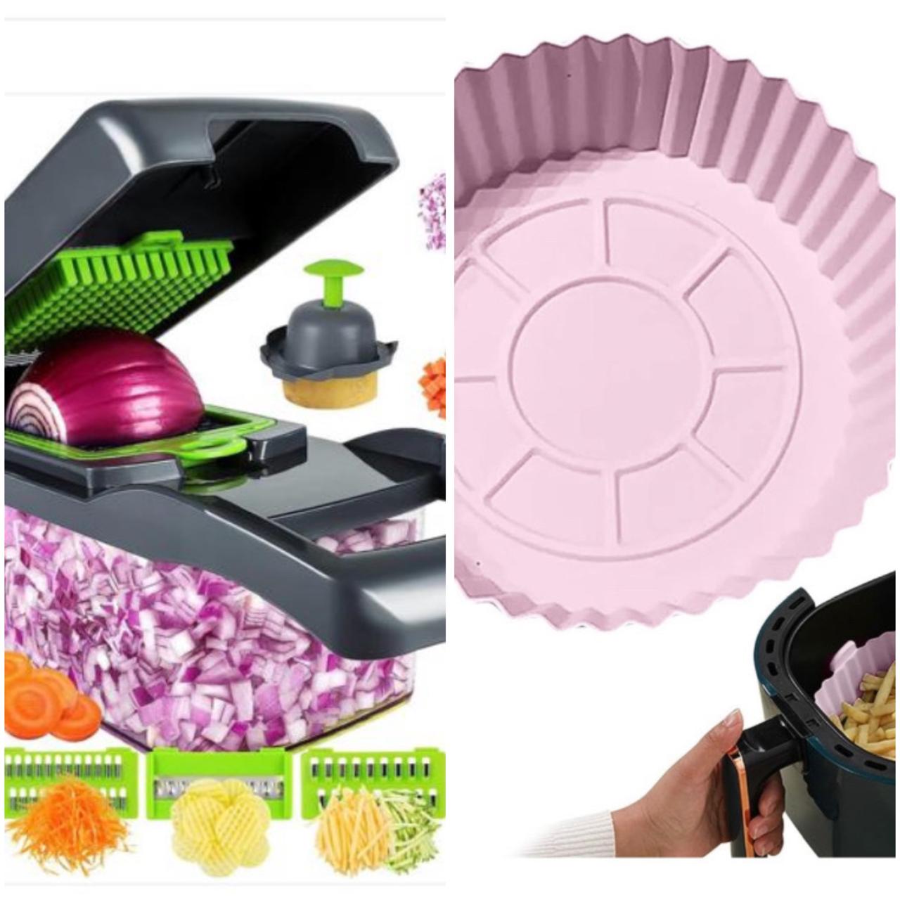 COMBO PICADOR DE VERDURAS Y SILICONA