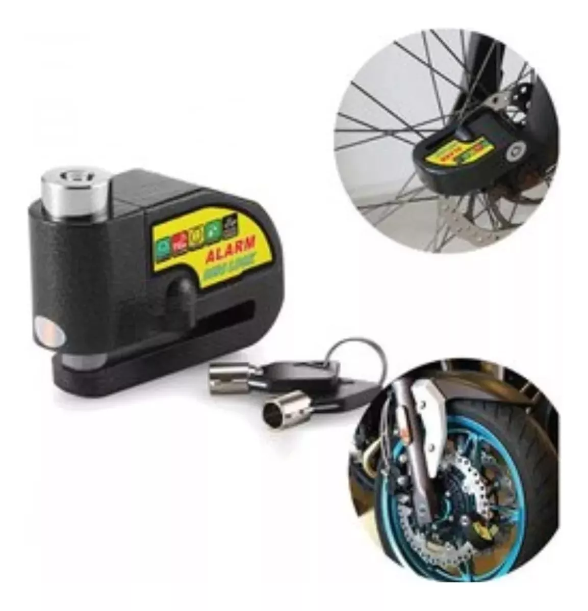 Miniatura 3 de Combo Candado Moto Alarma De Disco+Manil