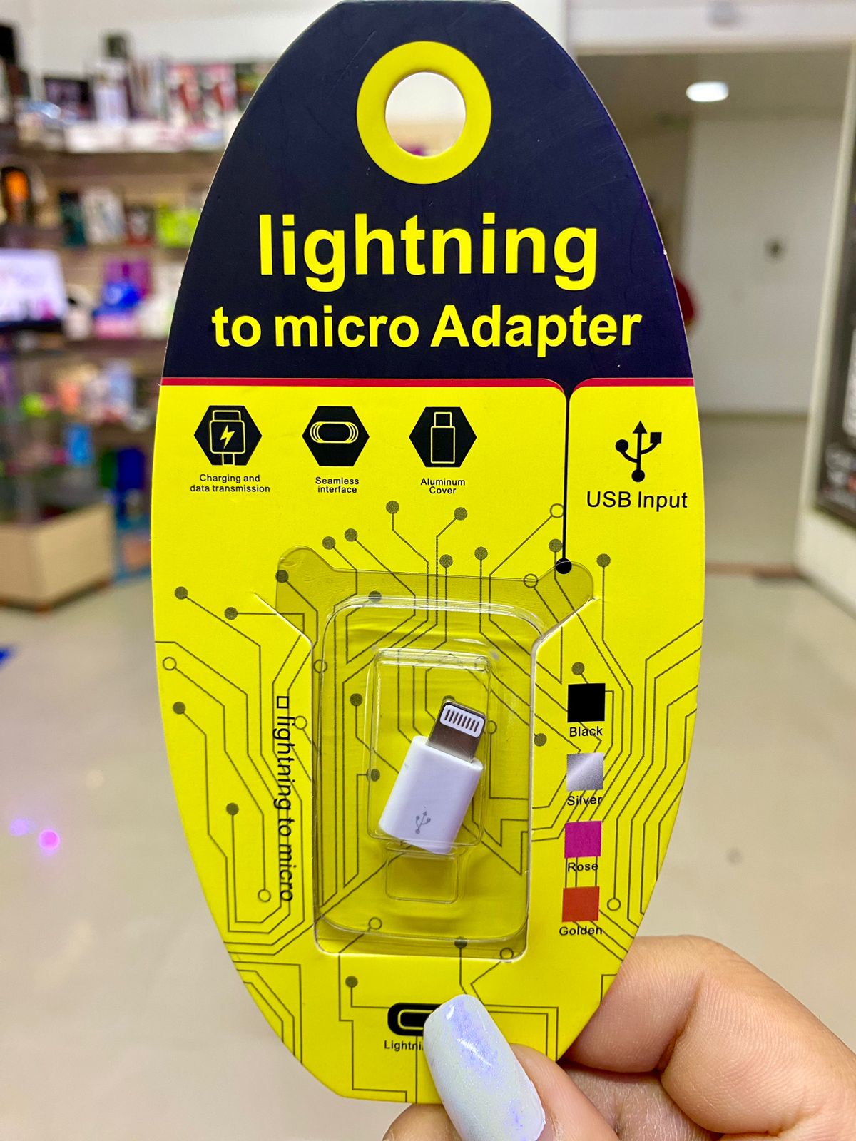 Adaptador lightning A V8 OTG